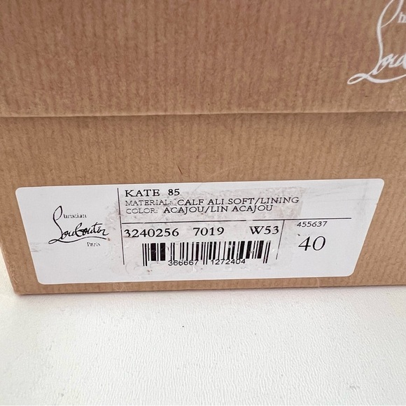 New CHRISTIAN LOUBOUTIN | Kate 85 Acajou Brown Croc Embossed Leather Pumps EU 40 - Picture 14 of 14